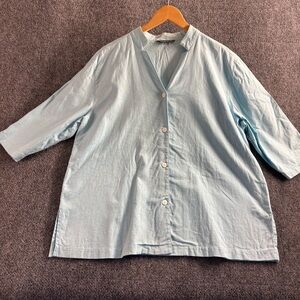What if… Light Blue linen Shirt